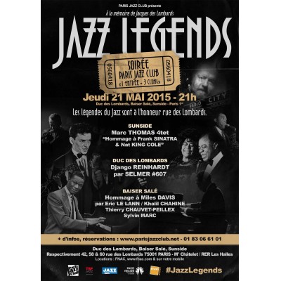 Marc THOMAS Quartet “hommage à F. SINATRA & N. King COLE” - Soirée Paris Jazz Club "1 entrée = 3 clubs"