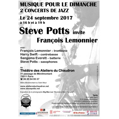 "Musique pour le dimanche" Steve Potts invite François Lemonnier