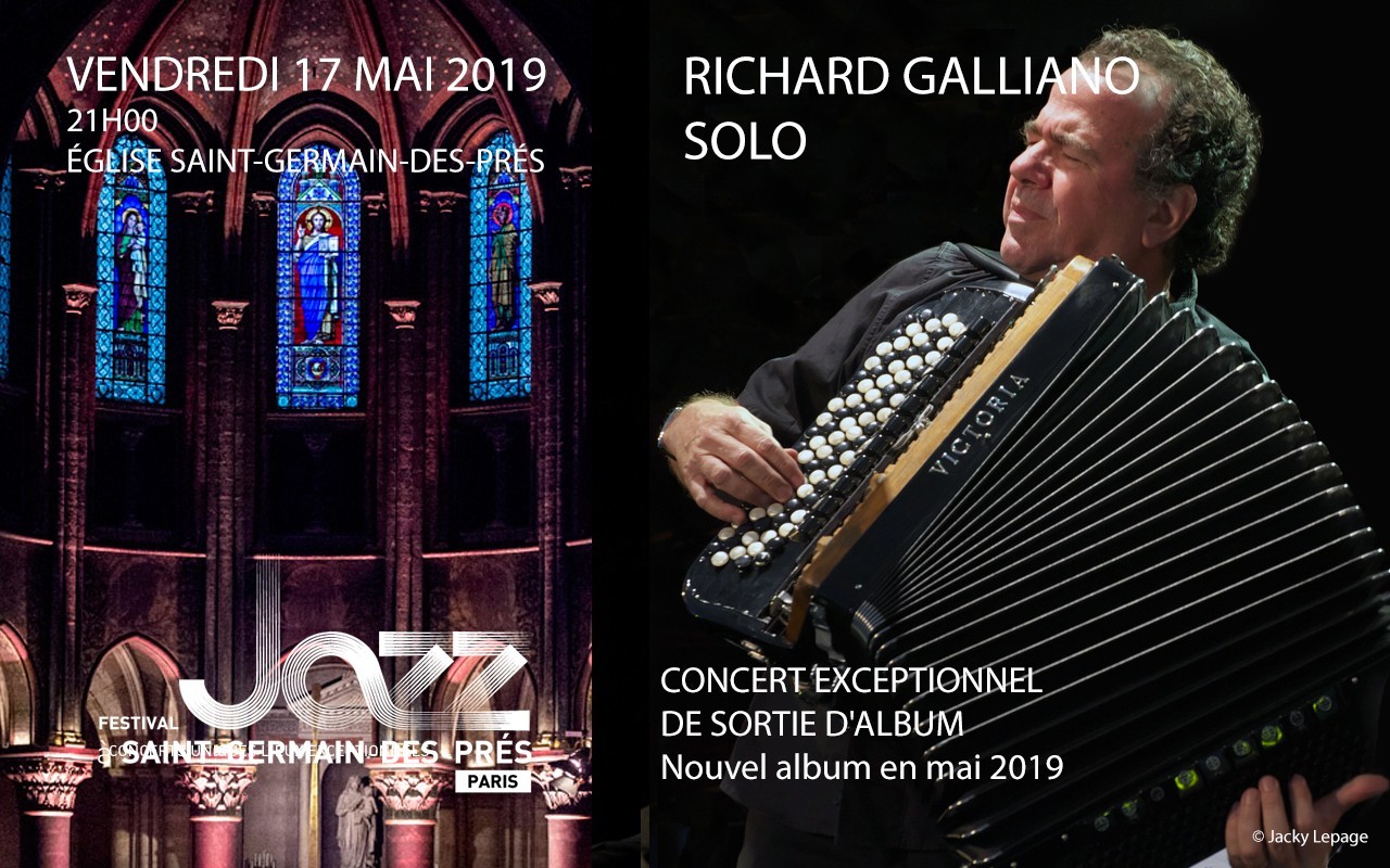 Richard Galliano Récital D'accordéon - Rare et fabuleux tête-à-tête entre l’accordéon et son maestro - Photo : Jacky Lepage 