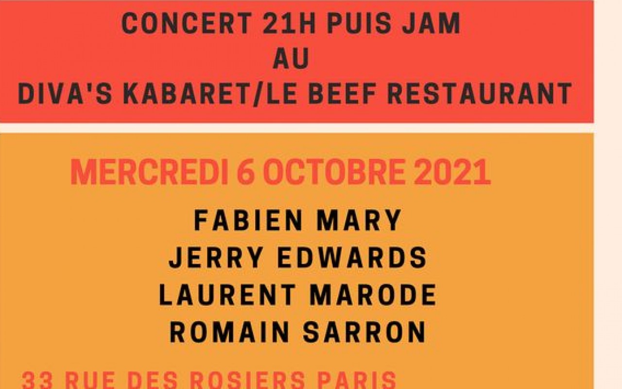 Jazz concert by Laurent MARODE at Diva's Kabaret - Jazz concert from 9 p.m. to midnight every Wednesday in the Marais - Photo : Laurent Marode Concert Jazz & Jam