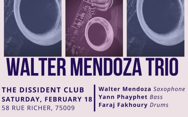 [Musique LIVE] WALTER MENDOZA TRIO (jazz)