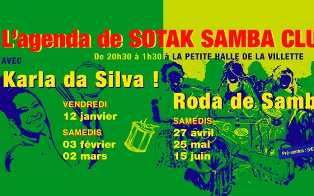 Sotak Samba Club Invite Karla Da Silva + Dj Carava Le 2 mars 2024