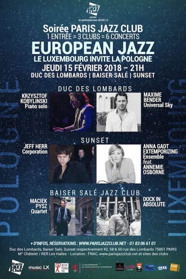 Soirée Paris Jazz Club : European Jazz 