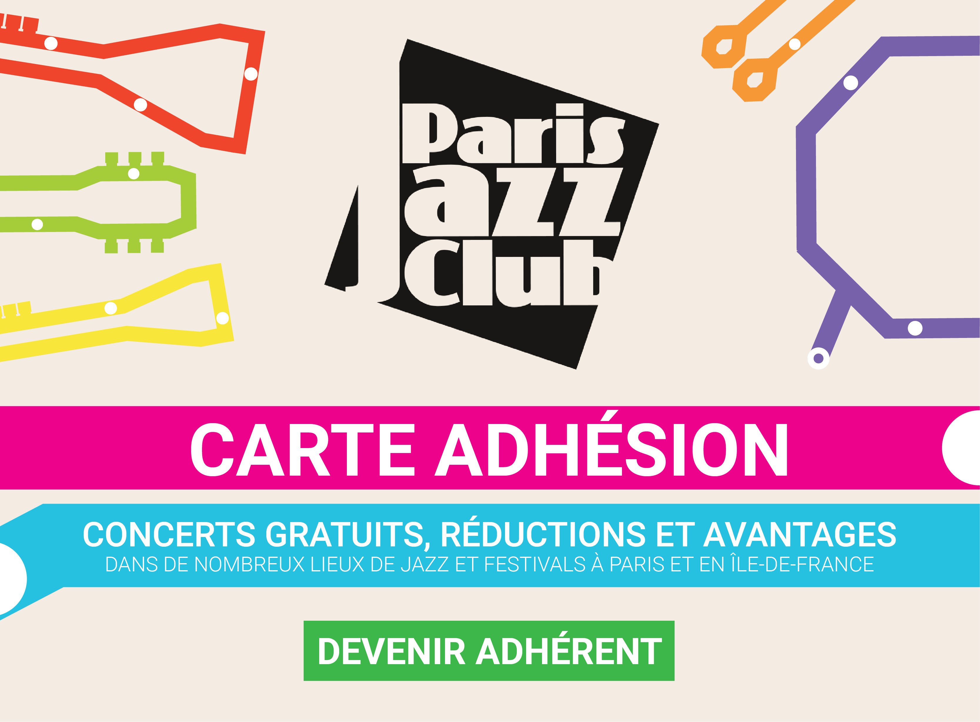 Carte adhésion particulier Paris Jazz Club